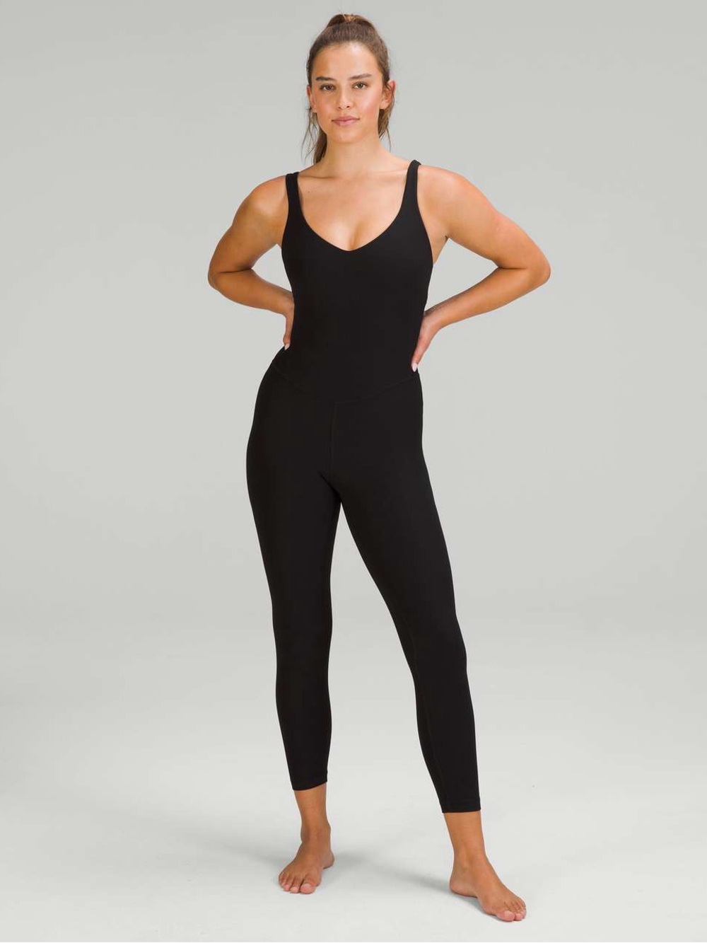 Lululemon Align Bodysuit Jumpsuit Black Size 10 Nulu Yoga One Piece Athleisure